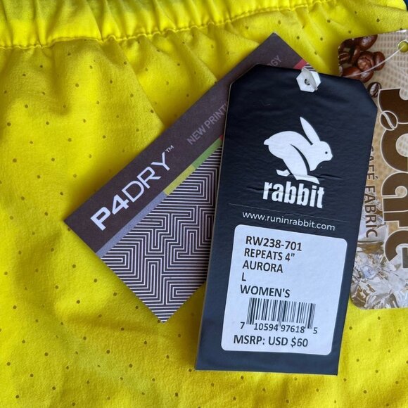 Rabbit Running Women's Repeats 4" Aurora Size Large NWT - Picture 5 of 5